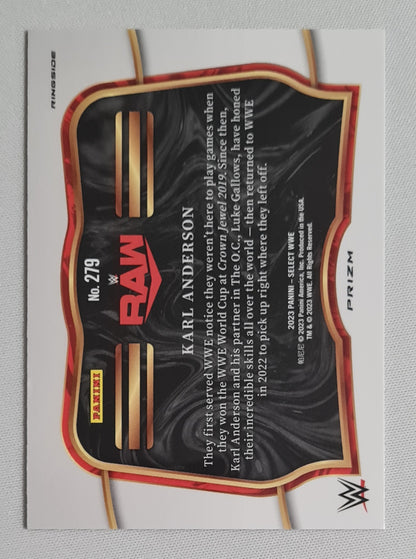 Karl Anderson - 2023 Panini Select WWE RAW Prizm #279 Ringside Orange Flash Prizm