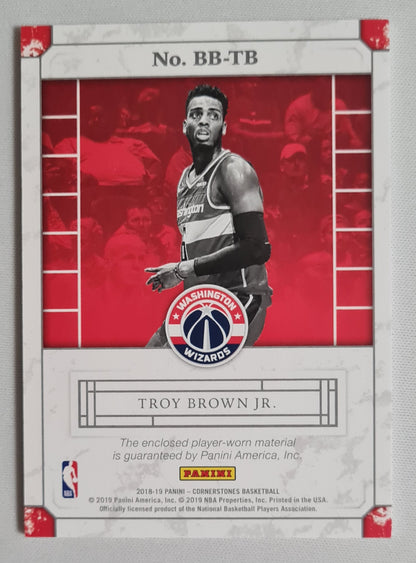 Troy Brown Jr. - 2018/19 Panini Cornerstone Basketball NBA Washington Wizzards #BB-TB /Patch