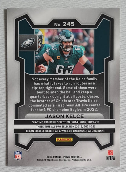 Jason Kelce - 2023 Panini Prizm Football NFL Philadelphia Eagles #245