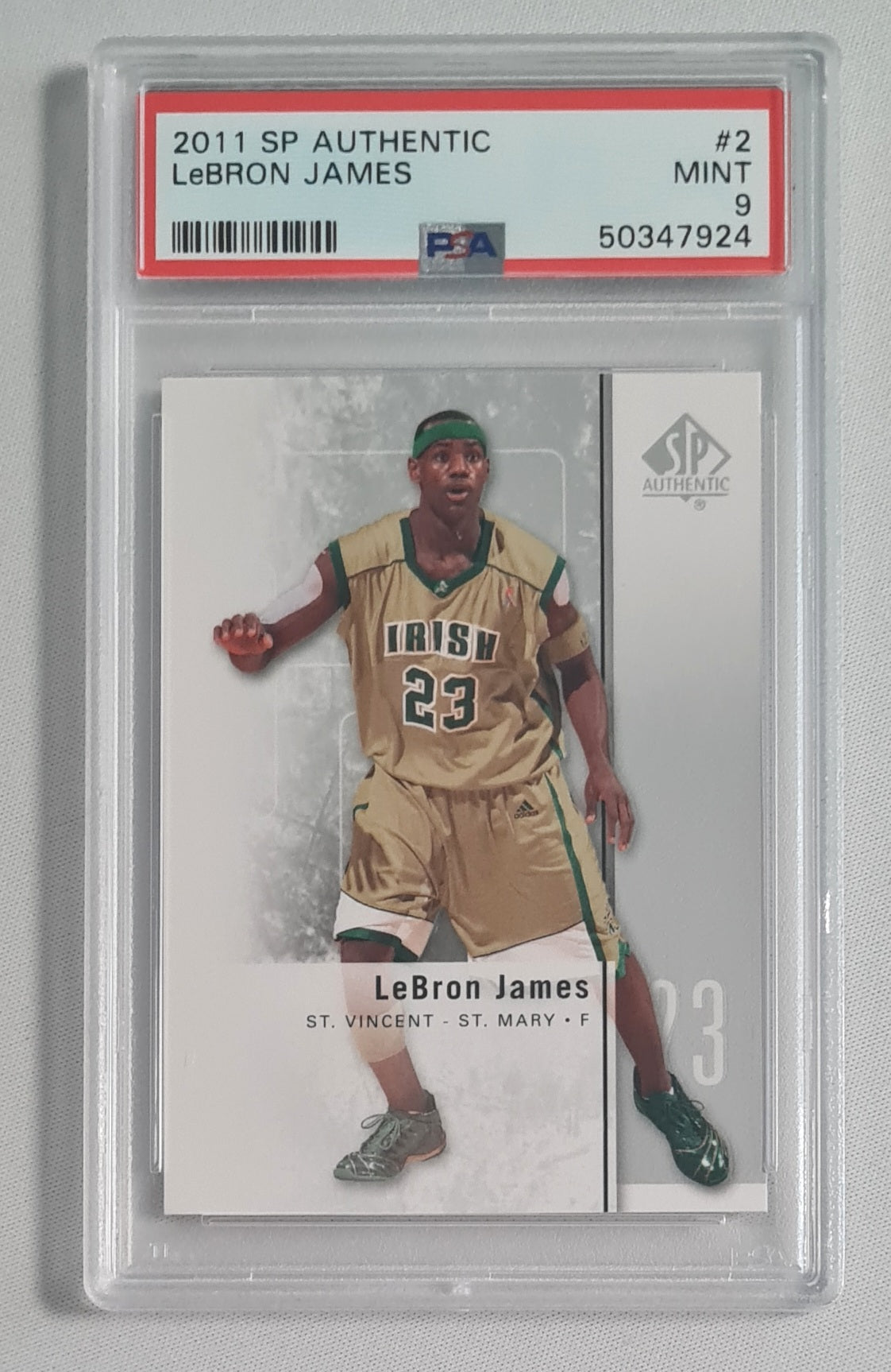 Lebron James - 2011 Upper Deck SPA Basketball St. Vincent - St. Mary Authentic #2 PSA 9 MINT