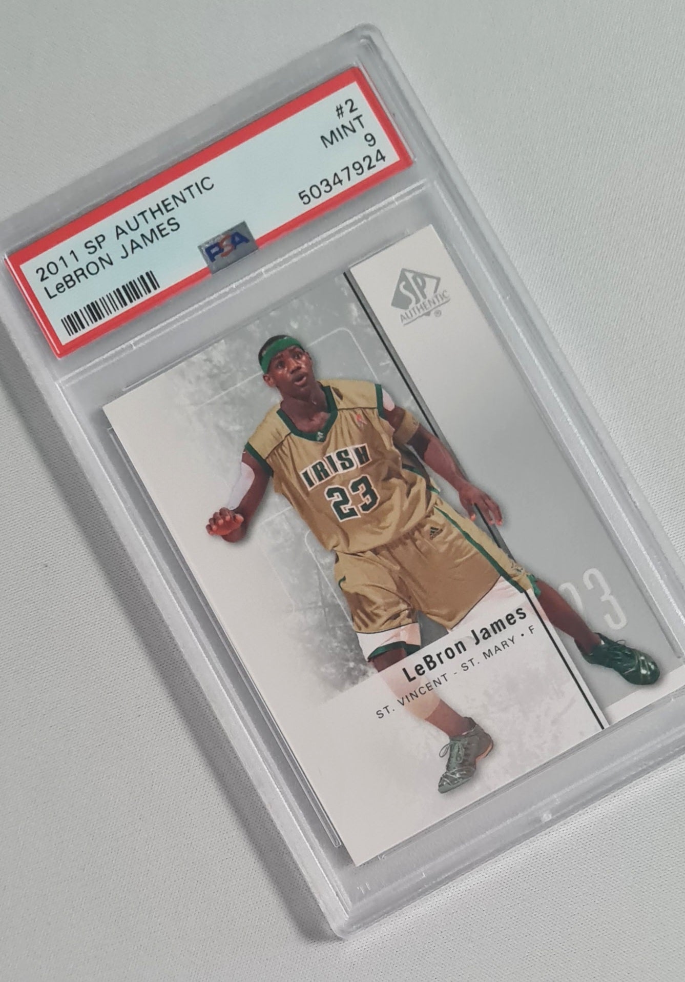 Lebron James - 2011 Upper Deck SPA Basketball St. Vincent - St. Mary Authentic #2 PSA 9 MINT