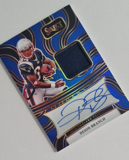 Deion Branch - 2024 Panini Select Football NFL Patriots - Siganture Memorabilia #SM-DBH /Patch / Auto /75