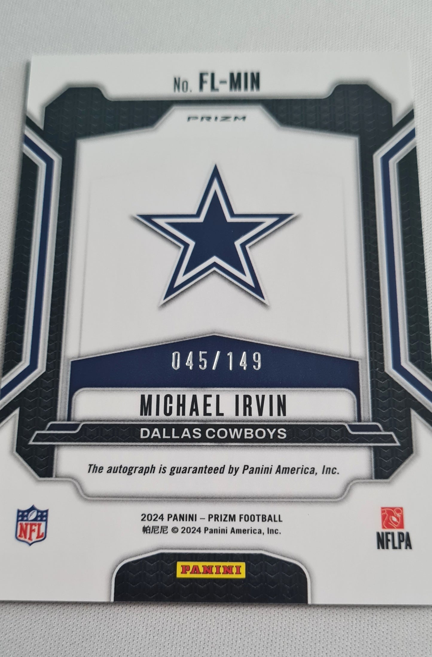 Michael Irvin - 2024 Panini Prizm Football NFL Dallas Cowboys - Franchise Legends - #FL-MIN /Auto /149