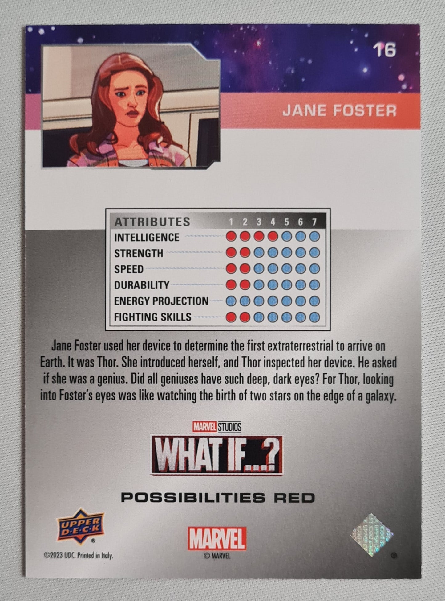 Jane Foster - 2023 Upper Deck Marvel Studios What If...? #16 /888