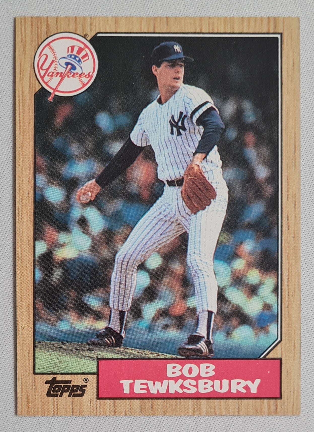 Bob Tewksbury - 1987 Topps "Chewing Gum" Card Baseball New York Yankees #254