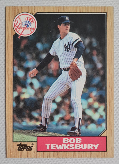 Bob Tewksbury - 1987 Topps "Chewing Gum" Card Baseball New York Yankees #254