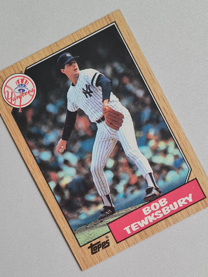 Bob Tewksbury - 1987 Topps "Chewing Gum" Card Baseball New York Yankees #254