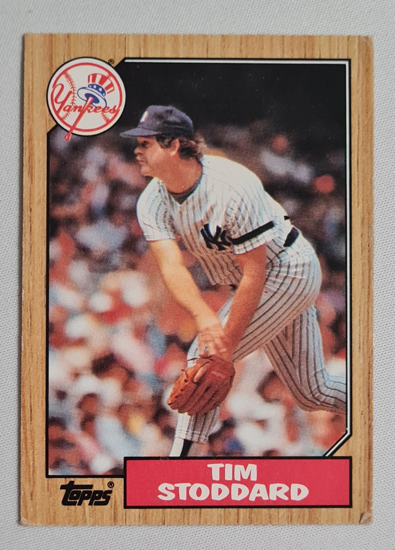 Tim Stoddard - 1987 Topps "Chewing Gum" Card Baseball New York Yankees #788