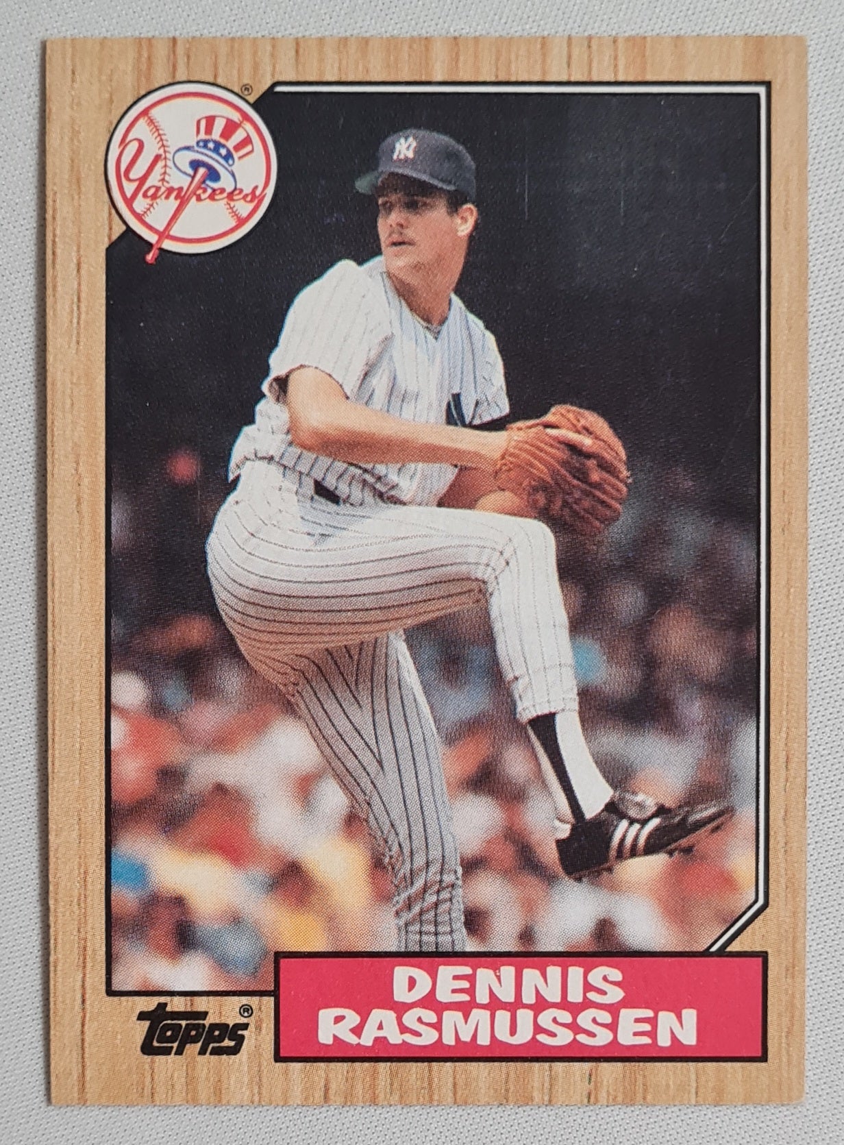 Dennis Rasmussen - 1987 Topps "Chewing Gum" Card Baseball New York Yankees #555