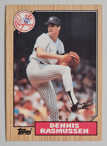 Dennis Rasmussen - 1987 Topps "Chewing Gum" Card Baseball New York Yankees #555