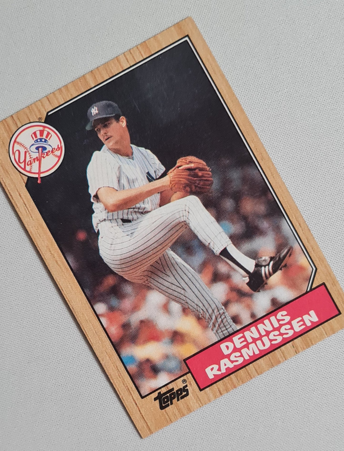 Dennis Rasmussen - 1987 Topps "Chewing Gum" Card Baseball New York Yankees #555