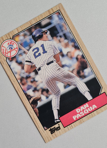 Dan Pasqua - 1987 Topps "Chewing Gum" Card Baseball New York Yankees #74