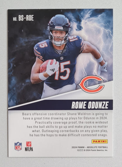 Rome Odunze - 2024 Panini Absolute Football NFL Chicago Bears By STORM (RC) #BS-ROE