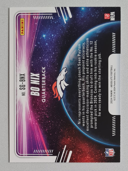 Bo Nix - 2024 Panini Absolute Football NFL Denver Broncos Star Gazing (RC) #SG-BNX