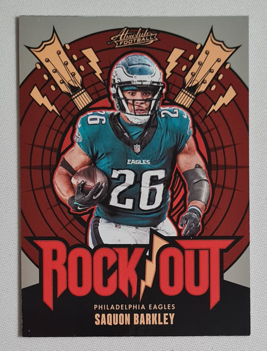 Saquon Barkley - 2024 Panini Absolute Football NFL Philadelpia Eagles -Rock Out- #RO-SBY