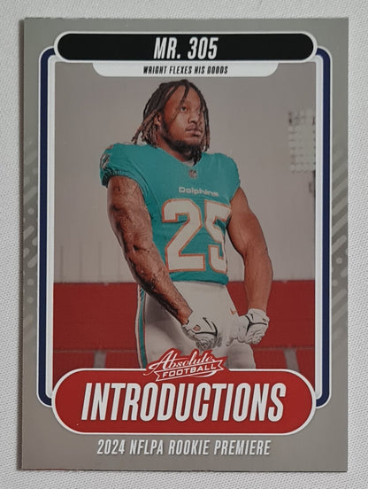 Mr. 305 Wright - 2024 Panini Absolute Football NFLPA Rookie Premiere Introduction #I-JWT