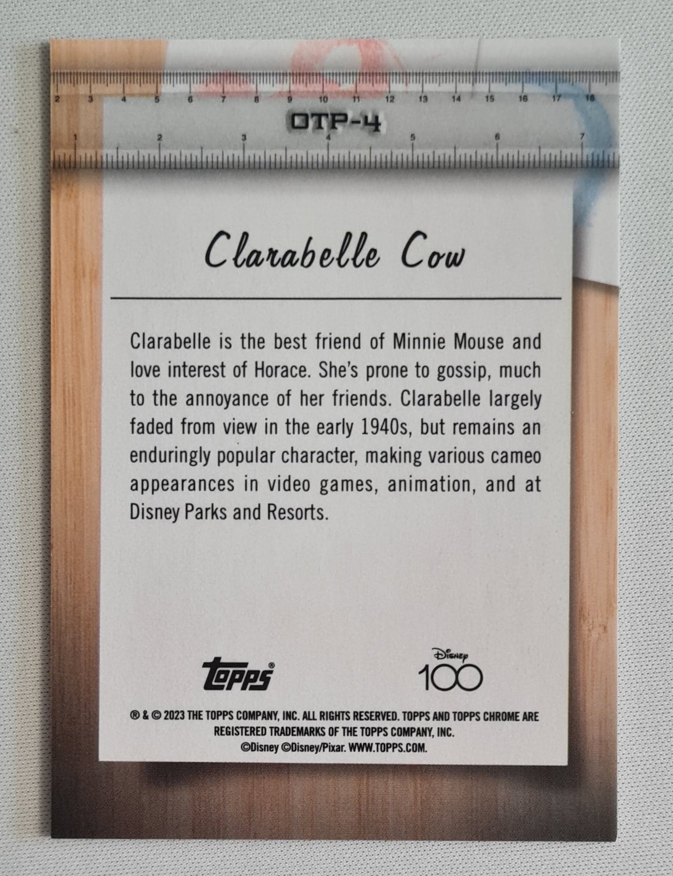 Clarabelle Cow - 2023 Topps Disney 100 Off The Page #OTP-4