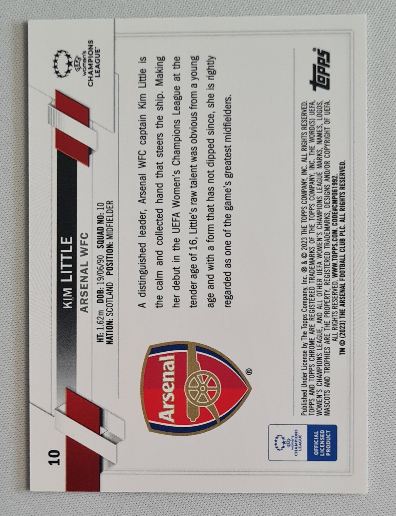 Kim Little - 2023 Topps Champions League #10