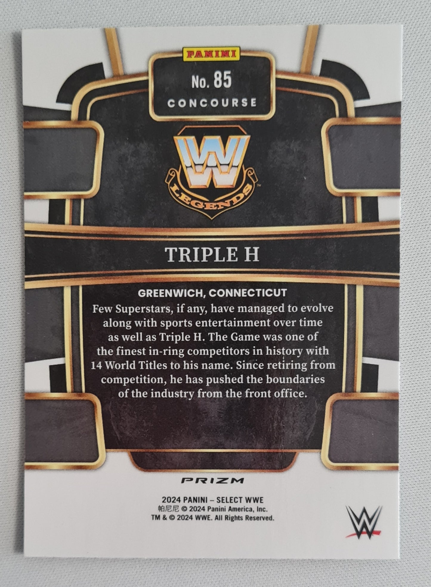 Triple H - 2024 Panini Select Purple/White/Green #85