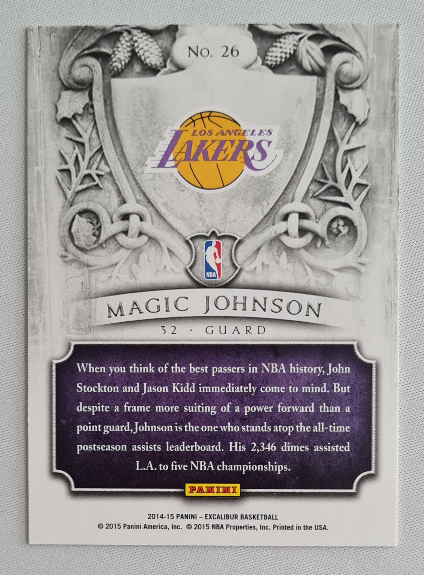 Magic Johnson - 2014-15 Panini Excalibur #26