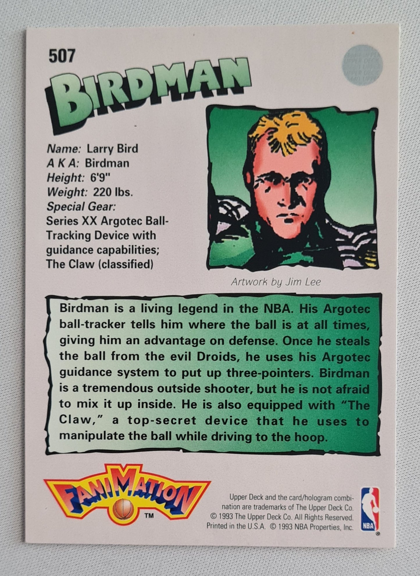 Larry Bird - 1993 Upper Deck FaniMation #507