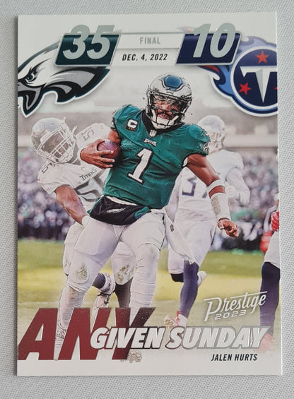 Jalen Hurts - 2023 Panini Prestige Given Sunday #AGS-13