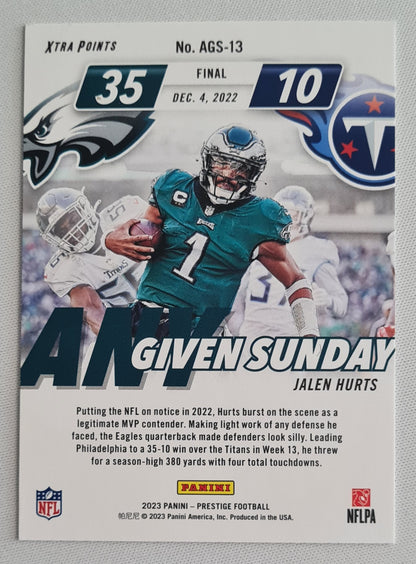 Jalen Hurts - 2023 Panini Prestige Given Sunday #AGS-13