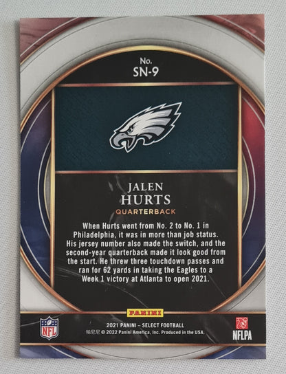 Jalen Hurts - 2021 Panini Select Numbers #SN-9
