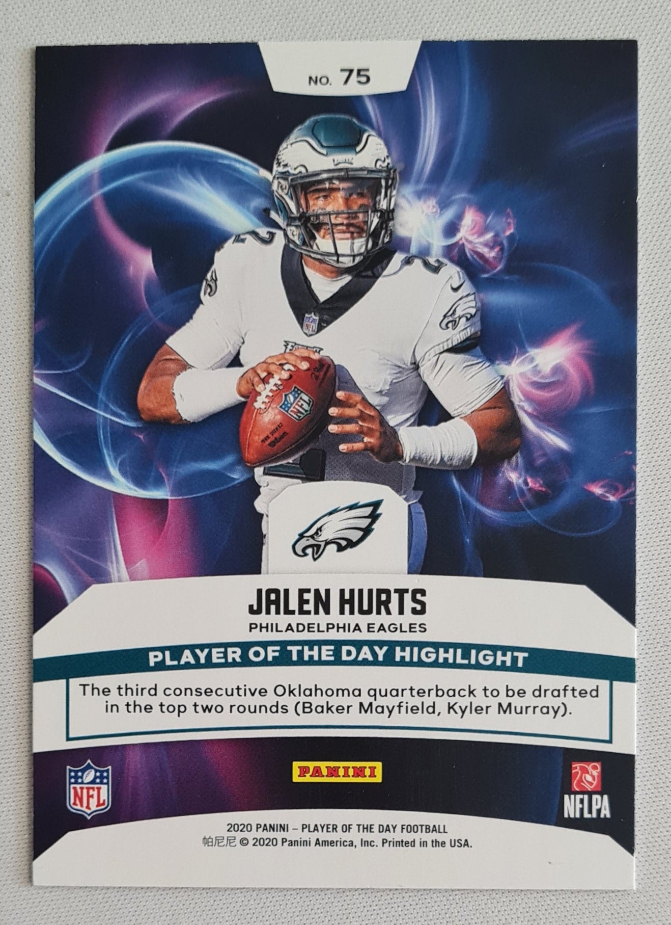 Jalen Hurts - 2020 Panini Player of the Day (RC) #75