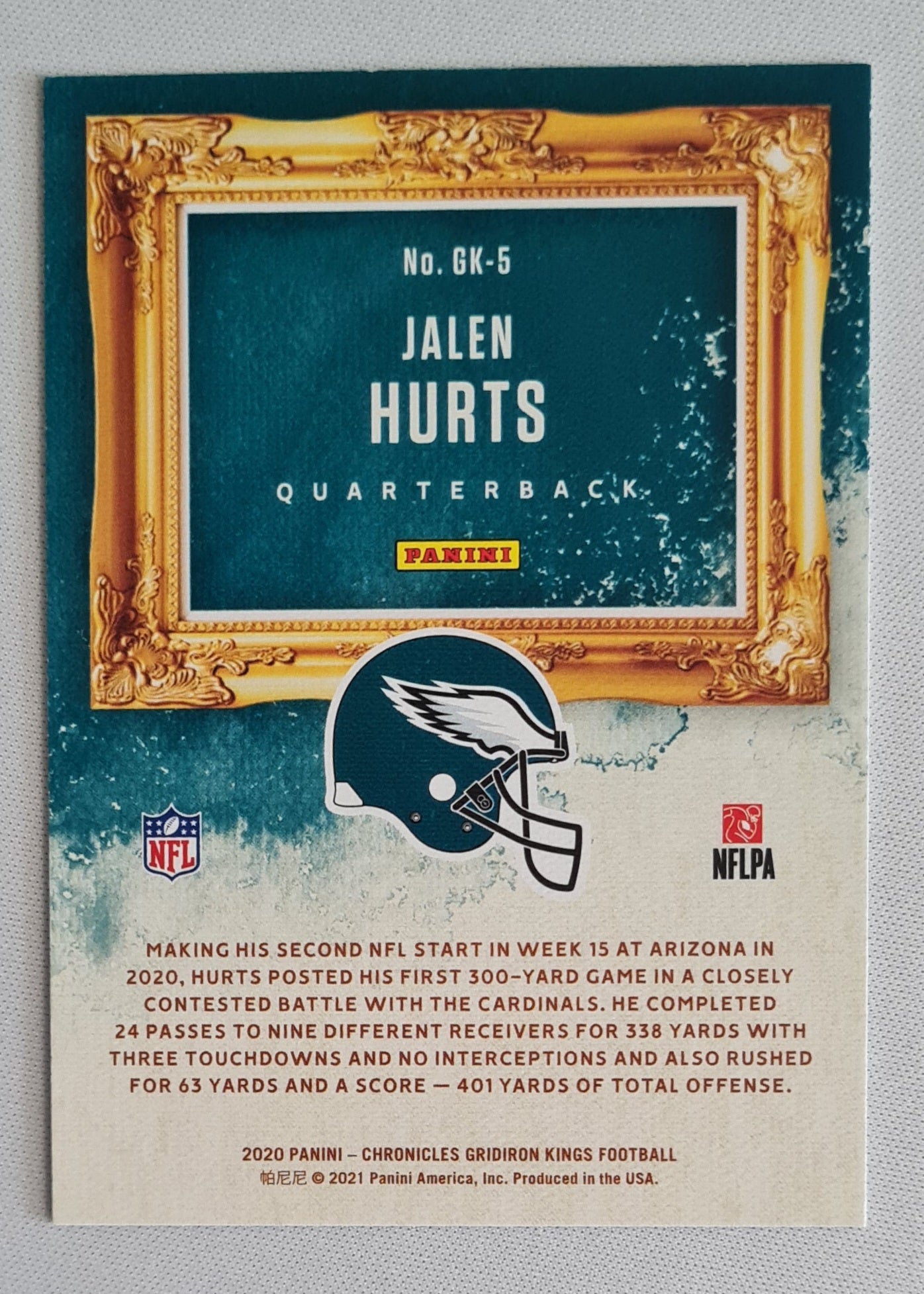 Jalen Hurts - 2020 Panini Gridiron Kings (RC) #GK-5
