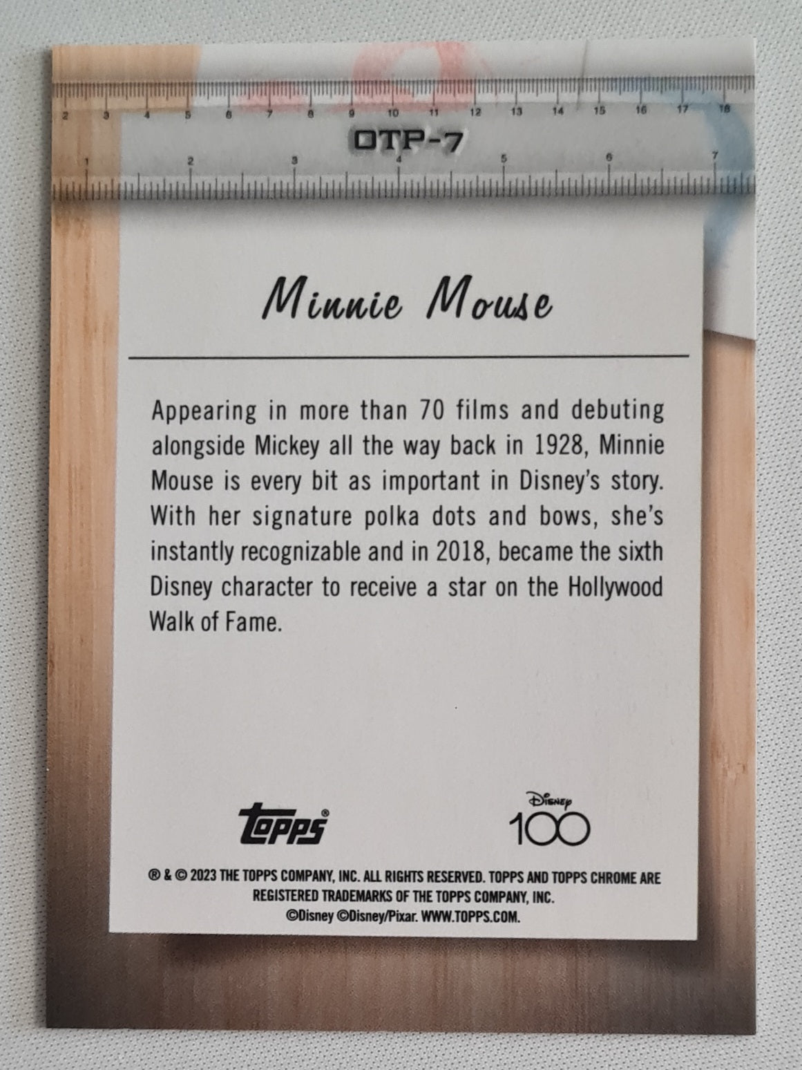 Minnie Mouse - Topps Chrome Disney 100 Off the Page #OTP-7