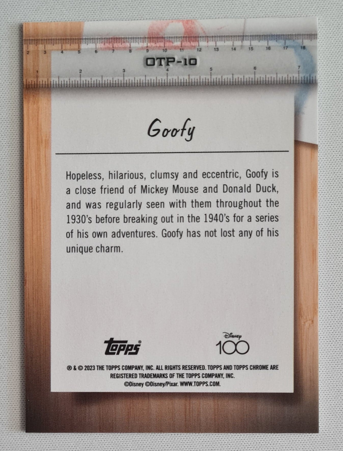 Goofy - Topps Chrome Disney 100 Off The Page #OTP-10