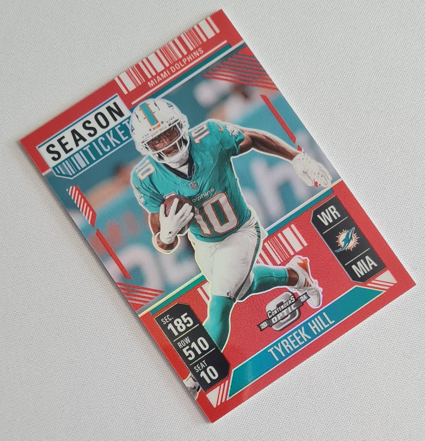 Tyreek Hill - 2024 Panini Contenders Optic Season Ticket Red /199 #34
