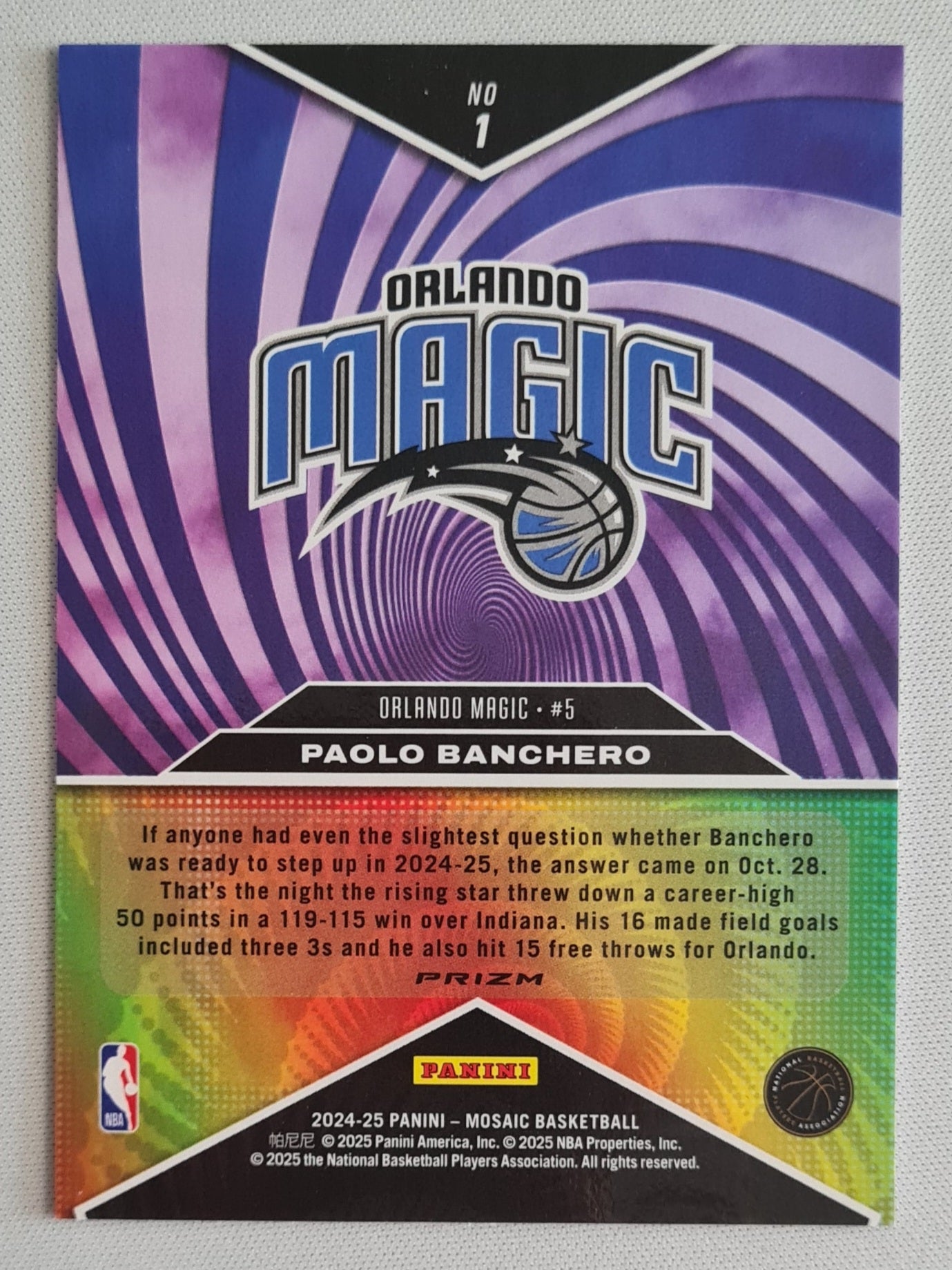 Paolo Banchero - 2024 Panini Mosaic Storm Chaser #1