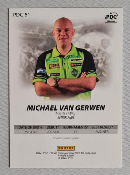 Michael van Gerwen - 2024 Panini PDC World Championship 2025 TC Collection Darts Team Netherlands #PDC-51