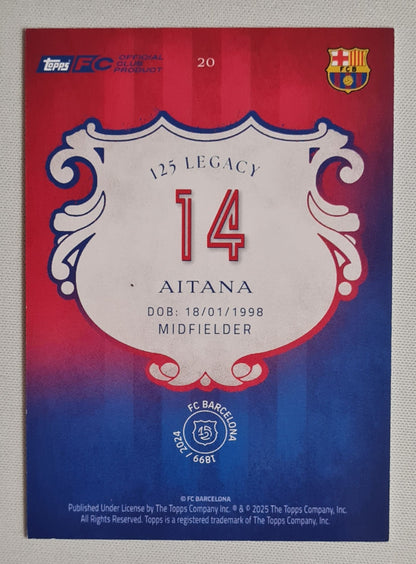 Aitana - 2025 Topps FC Barcelona Official Club Product - 125 Legacy Set #20