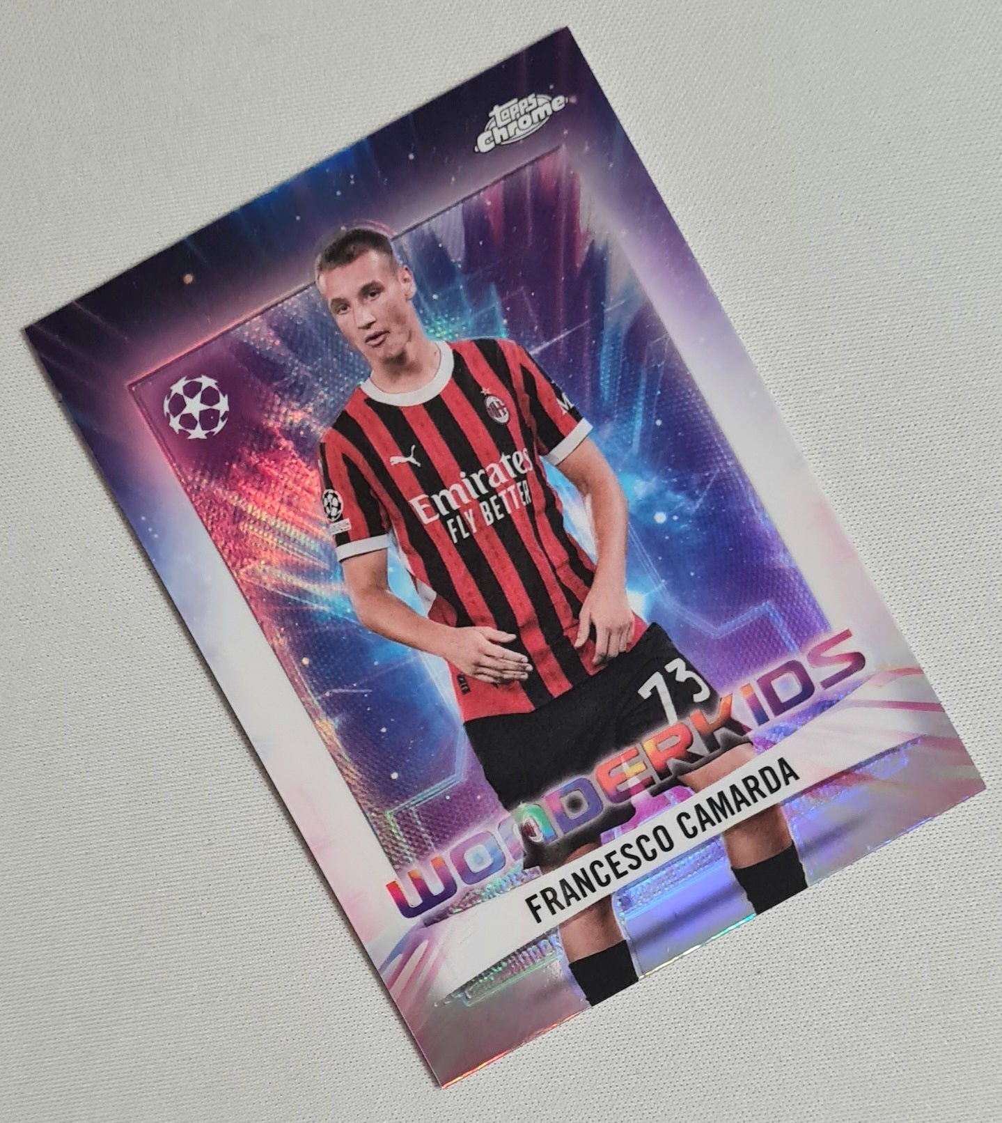 Francesco Camarda  - 2025 Topps Chrome Wonderkids AC Milan CL - WK-14
