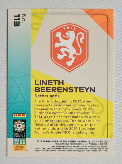 Lineth Beerensteyn - 2023 Panini Donruss FIFA Women's Soccer World Cup 2023 - Team Netherlands KNVB - #113 /99