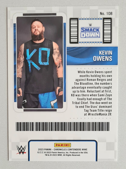 Kevin Owens - 2023 Panini Chronicles Contenders WWE Wrestling Season Ticket Smack Down #108