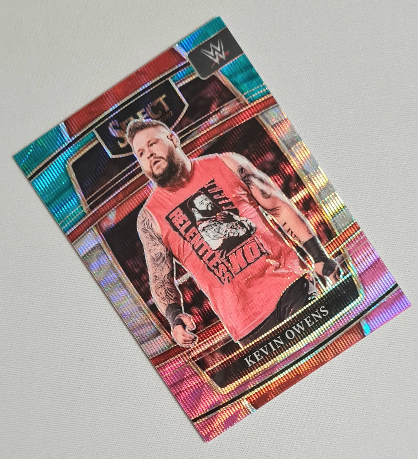 Kevin Owens - 2022 Panini Select WWE Wrestling RAW Prizm Concourse #32 Tri Color