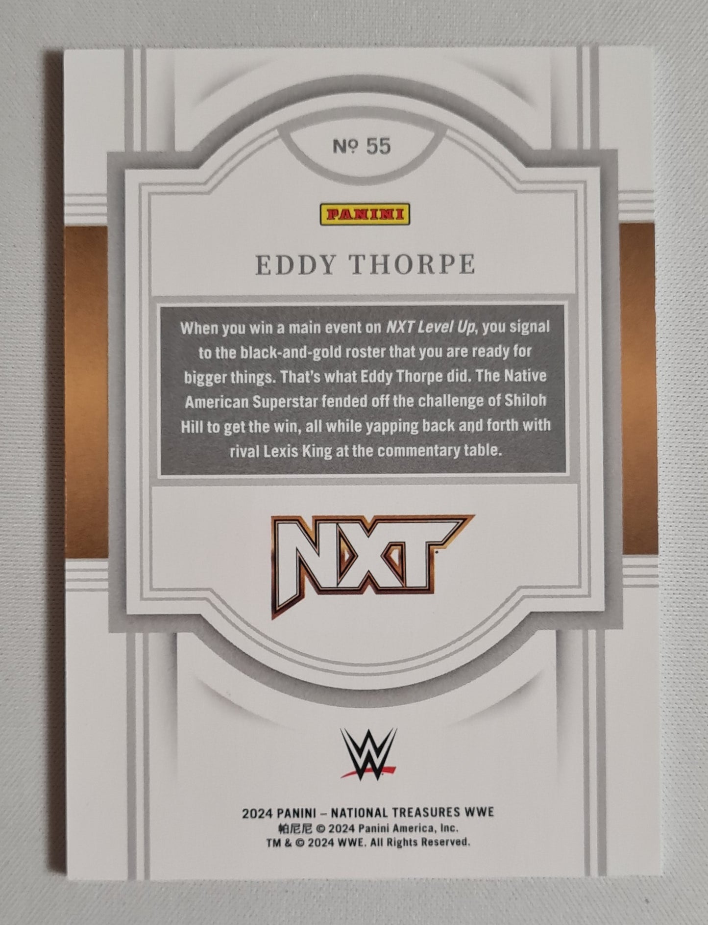 Eddy Thorpe - 2024 Panini National Treasures WWE Wrestling NXT #55 /75