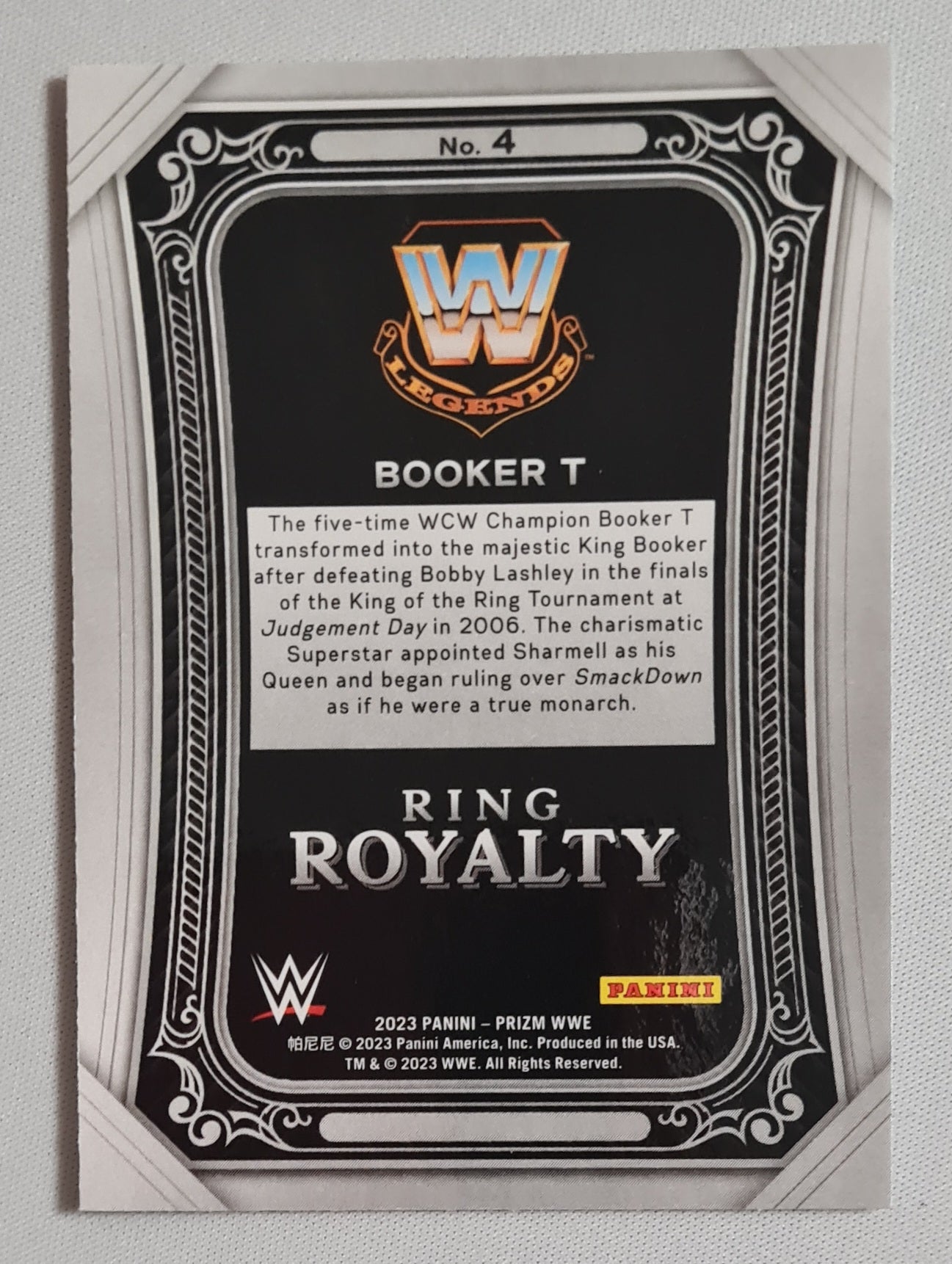 Booker T - 2023 Panini Prizm WWE Wrestling Ring Royalty #4