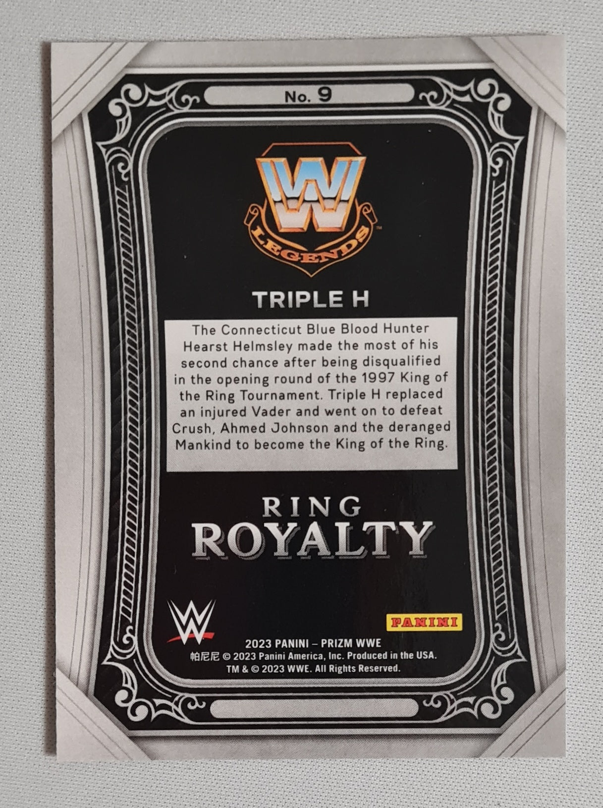 Triple H - 2023 Panini Prizm WWE Wrestling Ring Royalty #9
