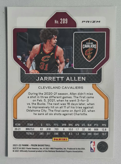Jarrett Allen - 2021/22 Panini Prizm Basketball NBA Cleveland Cavaliers #209 Green Prizm