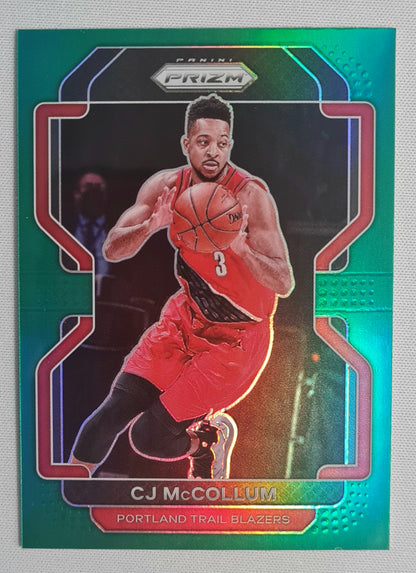 CJ McCollum - 2021/22 Panini Prizm Basketball NBA Portland Trail Blazers #22 Green Prizm