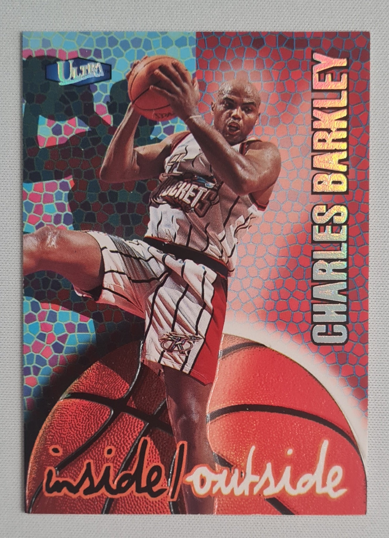 Charles Barkley - 1997 Fleer NBA Inside/Outside Houston Rockets 5 of 15 I/O