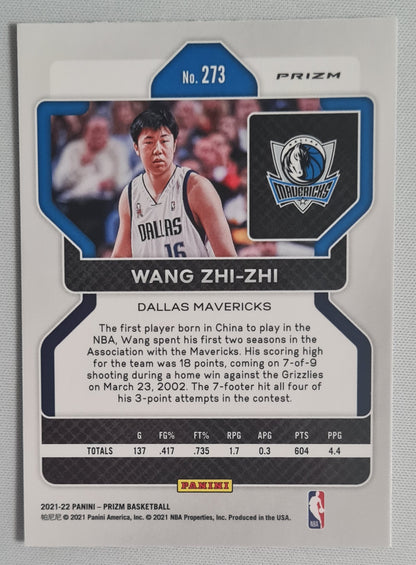 Wang Zhi-Zhi - 2021/22 Panini Prizm Basketball NBA Dallas Mavericks #273 Silver Cracked Ice