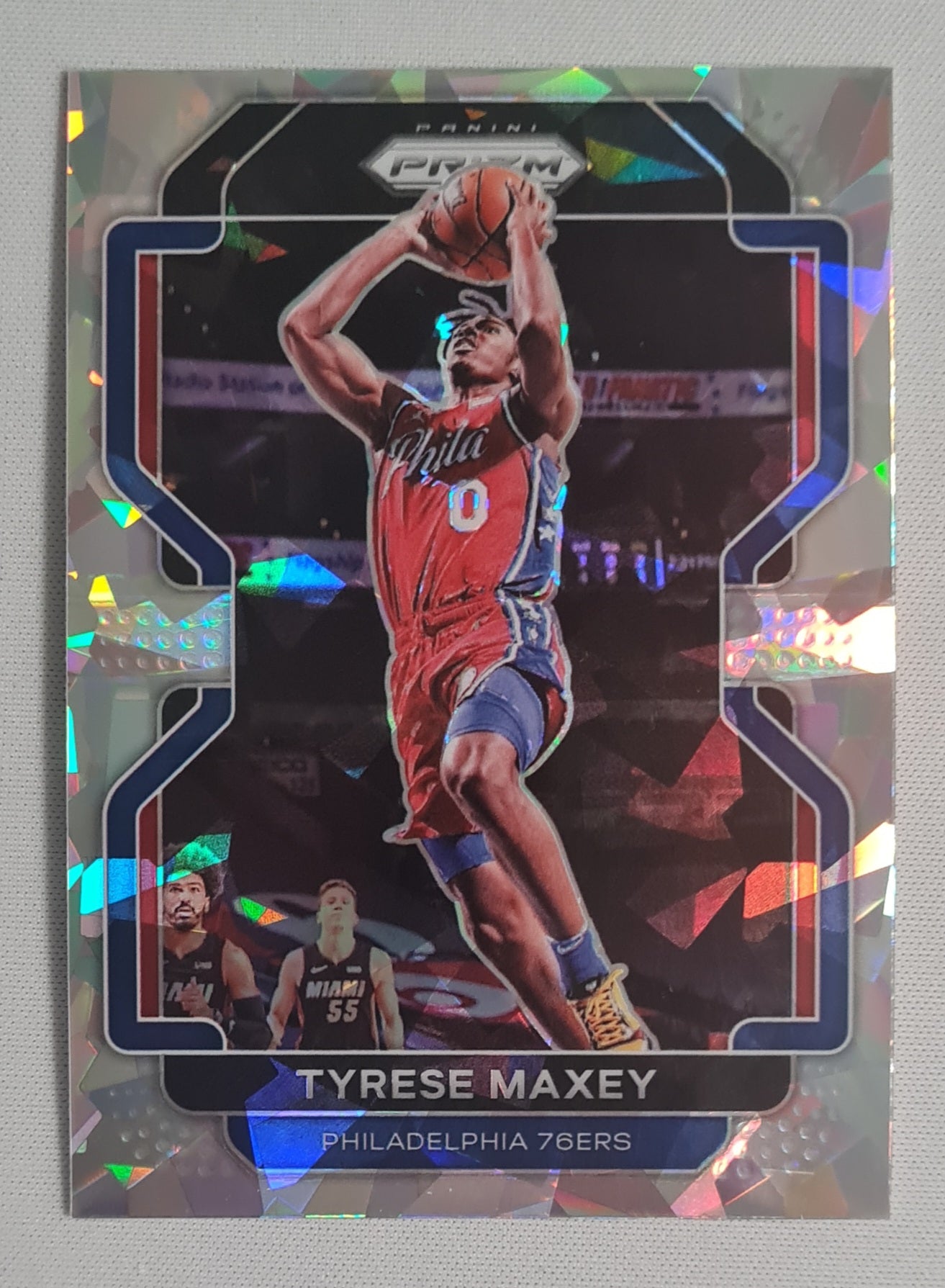 Tyrese Maxey - 2021/22 Panini Prizm Basketball NBA Philadelphia 76-ers #28 Silver Cracked Ice