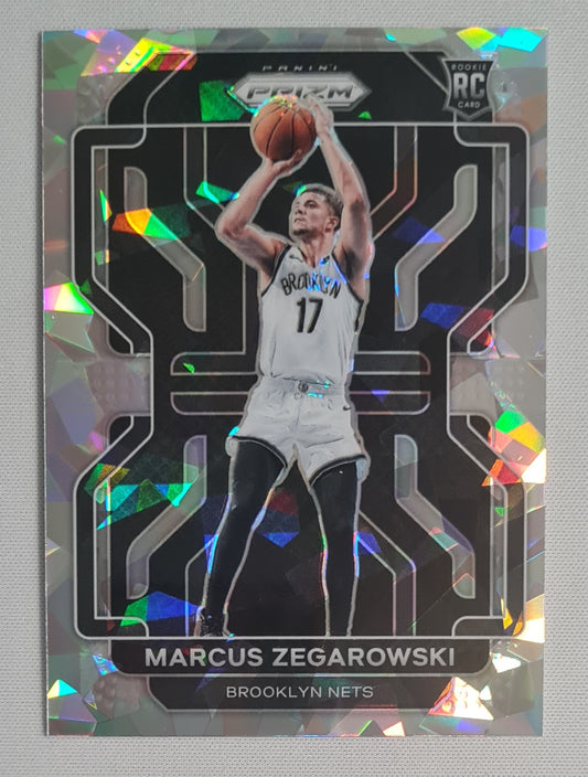 Marcus Zegarowski - 2021/22 Panini Prizm Basketball NBA Brooklyn Nets #300 Silver Cracked Ice
