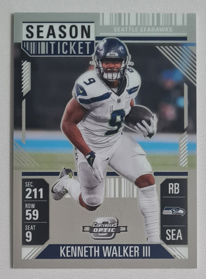 Kenneth Walker III - 2024 Panini Contenders Optic Football NFL Season Ticket Seattle Seahawks #51